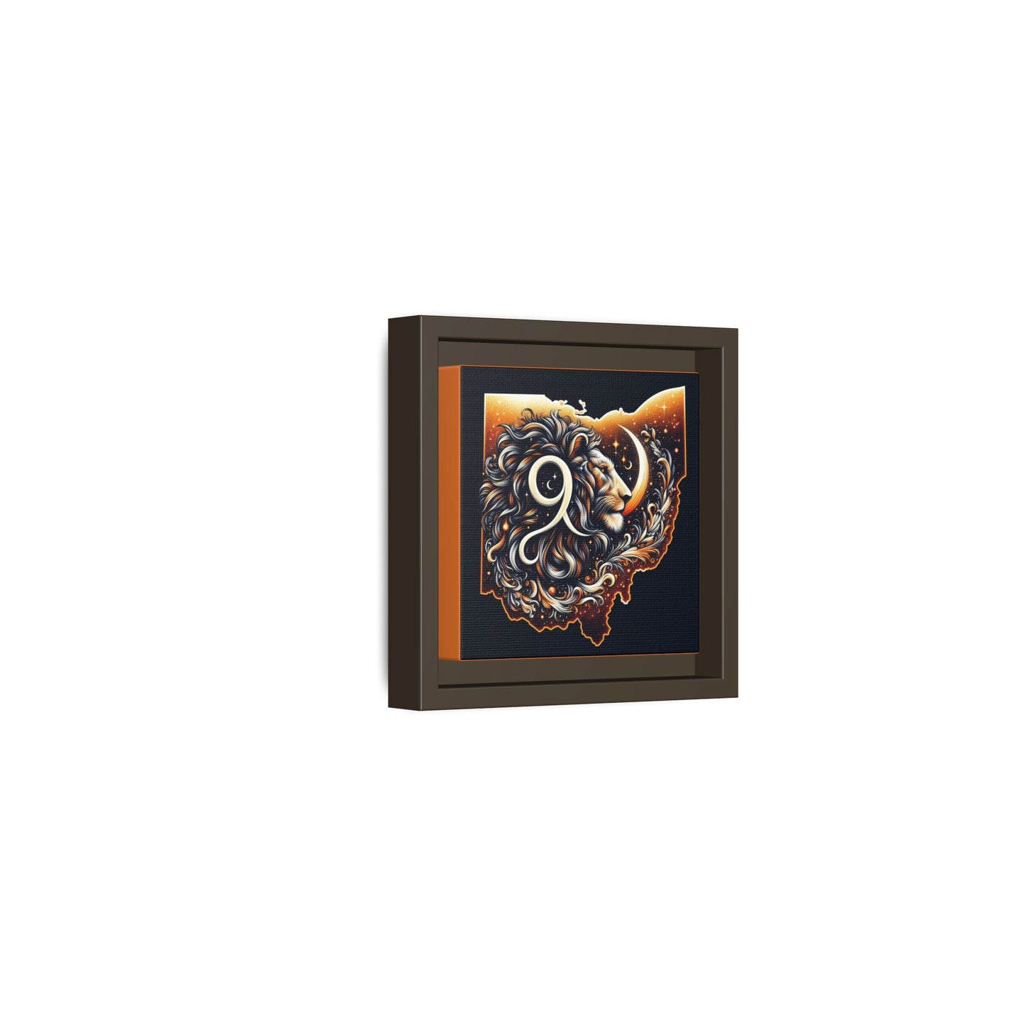 Ohio Leo Zodiac Print Matte Canvas, Framed (Multi-color)