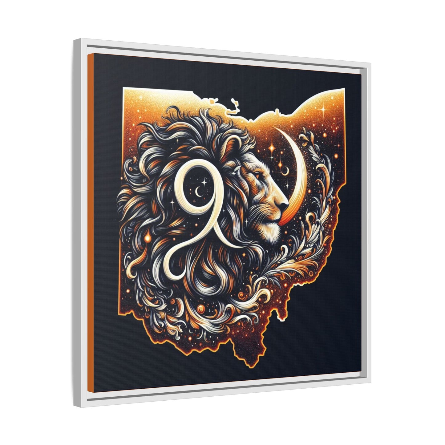 Ohio Leo Zodiac Print Matte Canvas, Framed (Multi-color)