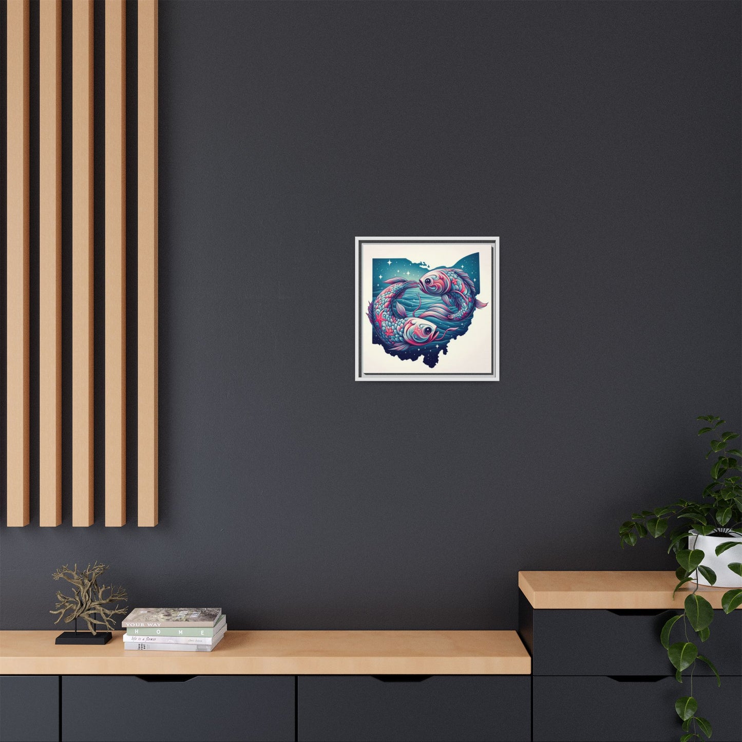 Vibrant Koi Fish Canvas Print - Framed Ohio Art