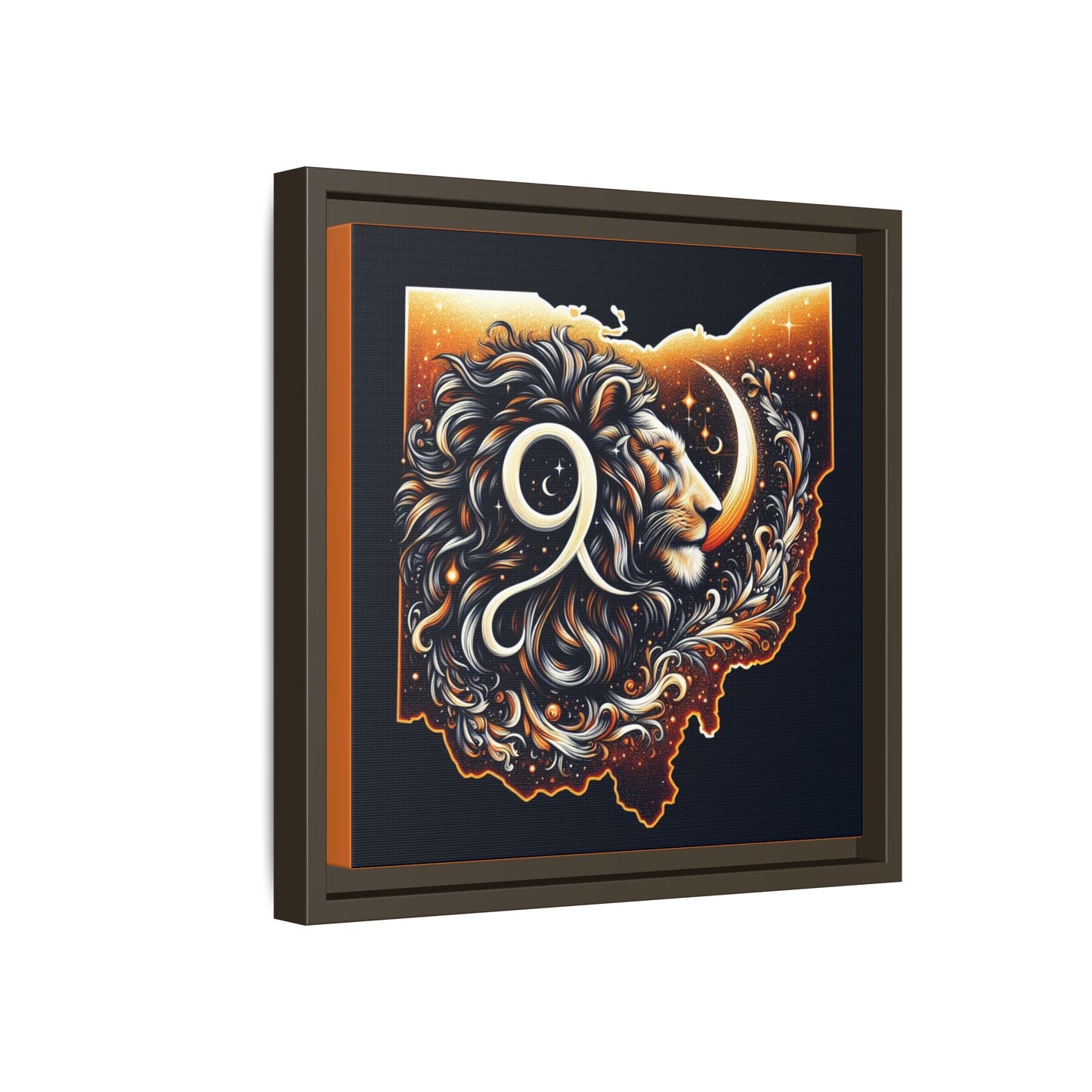 Ohio Leo Zodiac Print Matte Canvas, Framed (Multi-color)