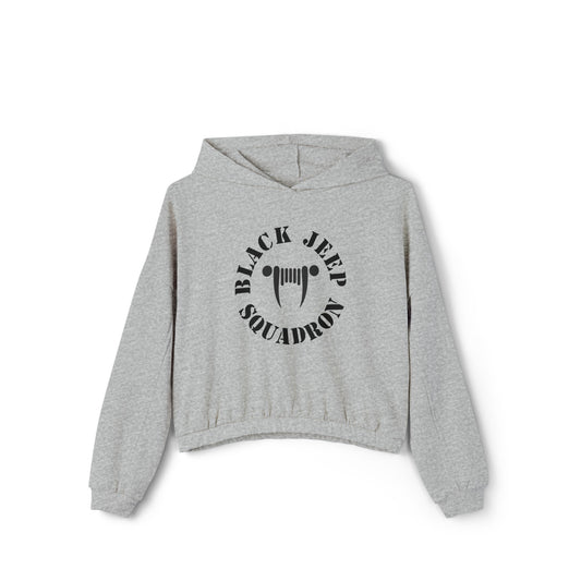 Black Jeep Squadron Women's Cinched Bottom Hoodie