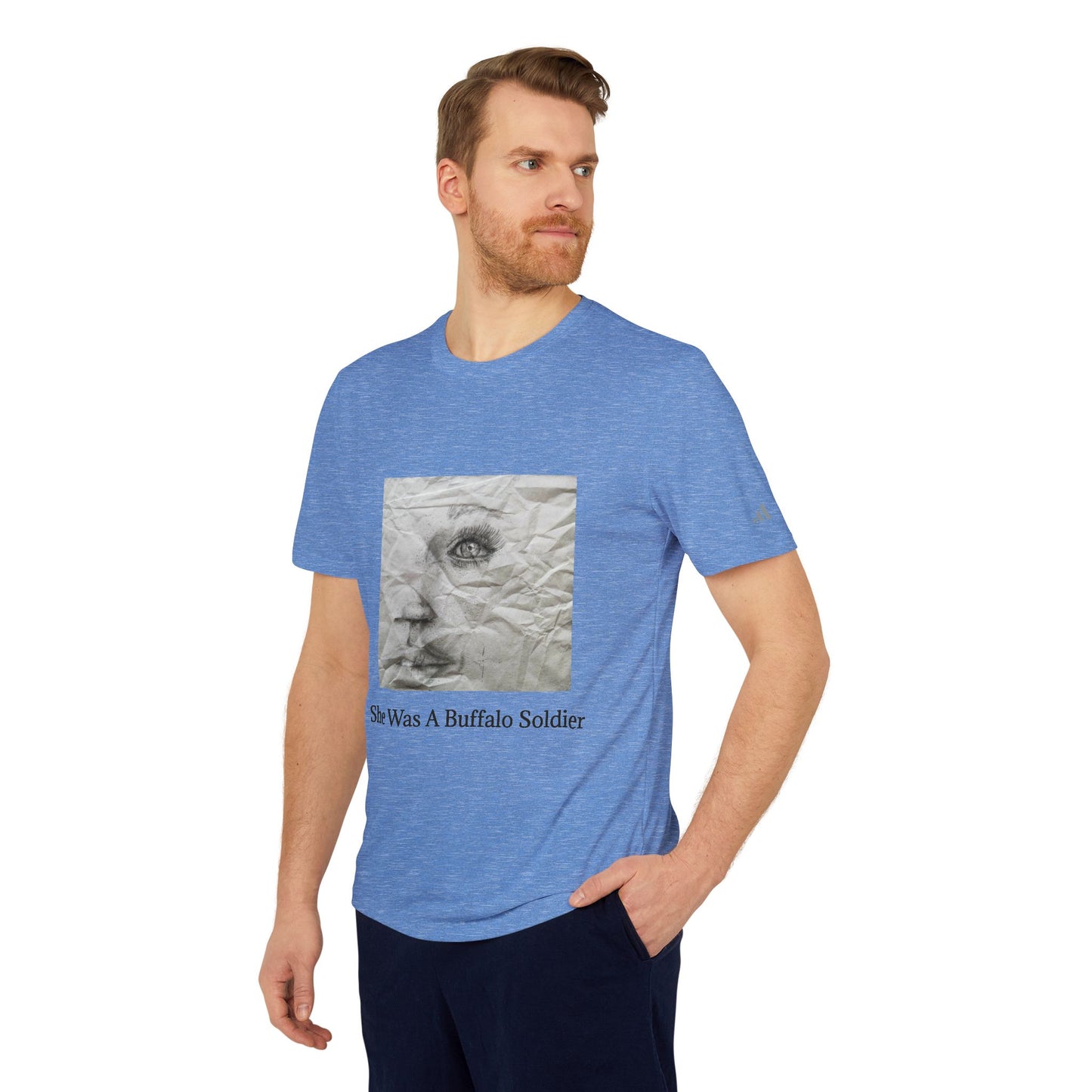 She Was A Buffalo Soldier Adidas Unisex Sport T-shirt