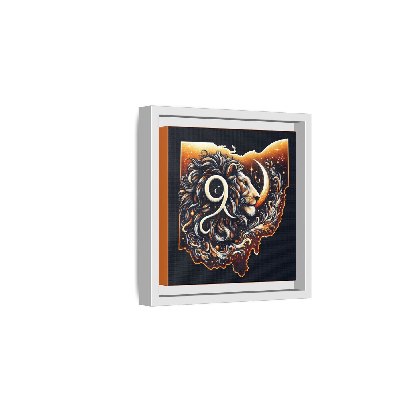 Ohio Leo Zodiac Print Matte Canvas, Framed (Multi-color)