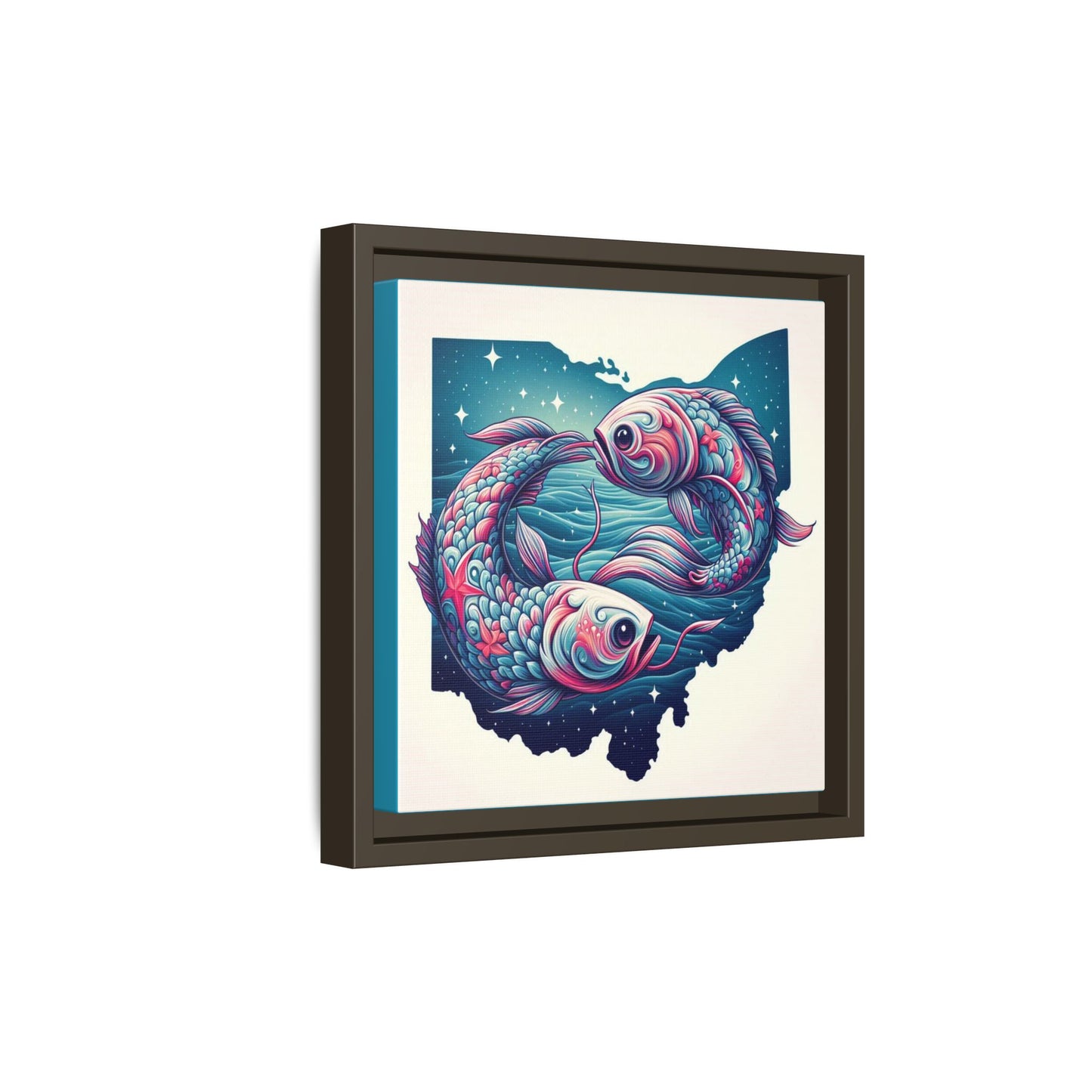 Vibrant Koi Fish Canvas Print - Framed Ohio Art