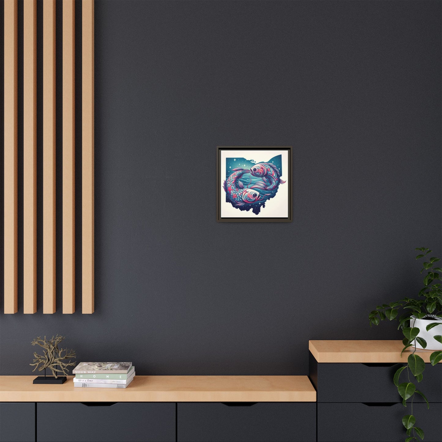 Vibrant Koi Fish Canvas Print - Framed Ohio Art