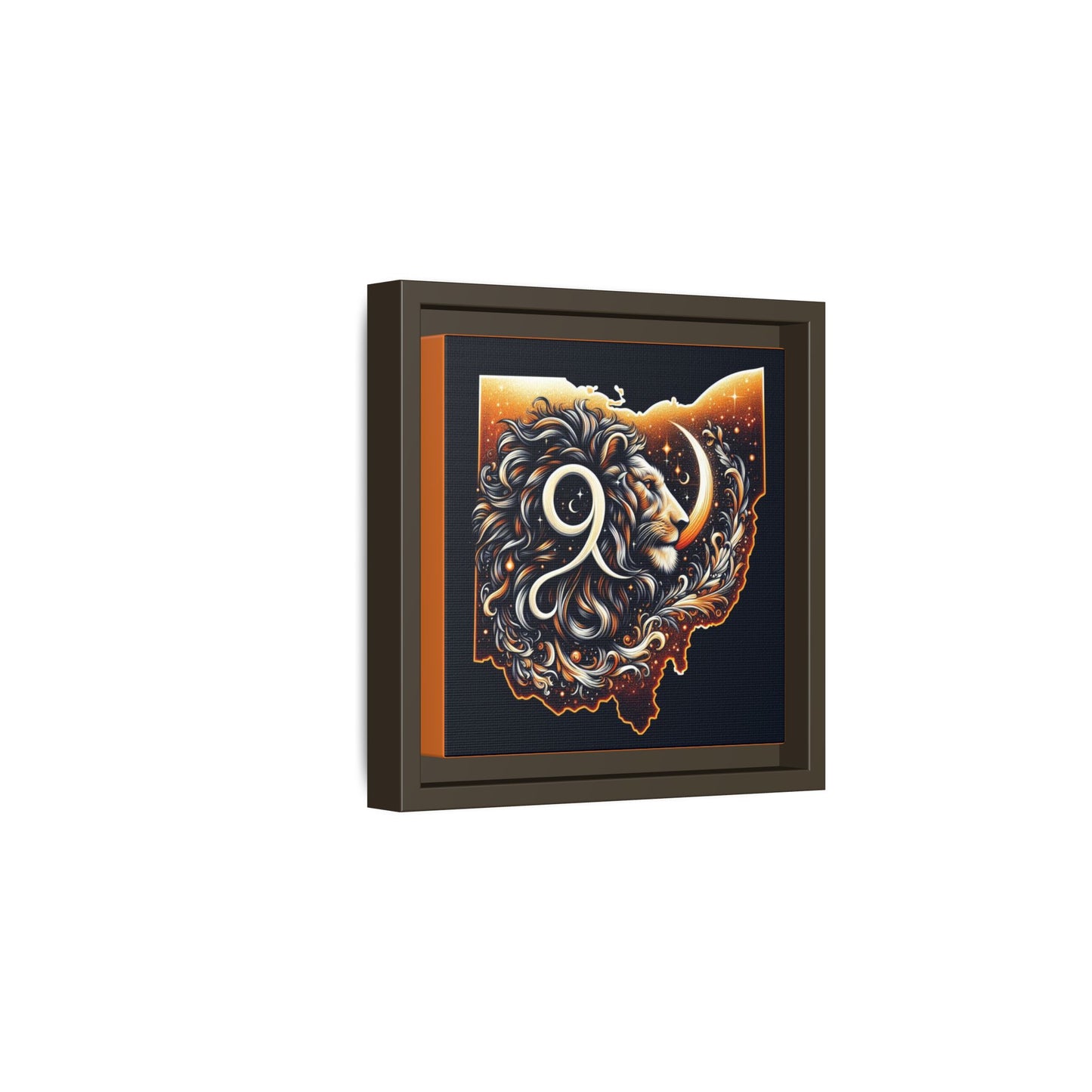 Ohio Leo Zodiac Print Matte Canvas, Framed (Multi-color)