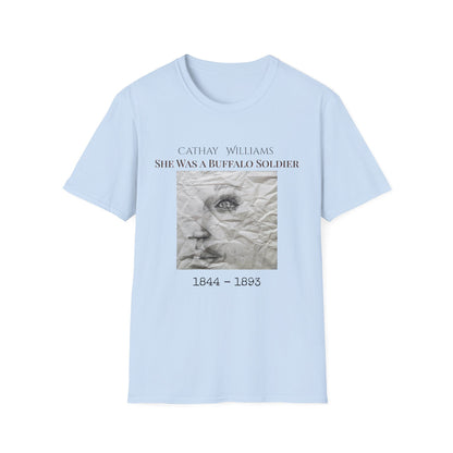 T‑Shirt — Vintage Portrait 'Cathay Williams: She Was A Buffalo Soldier 1844–1895'
