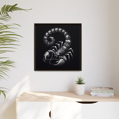 Scorpion Art Canvas Print | Multi-Color Framed Wall Decor