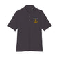 White Performance Polo Shirt with Embroidered Golf Emblem