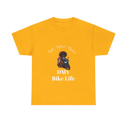 DMV Bike Life Graphic Tee, Unisex Cotton T-Shirt, Motorcycle Enthusiast Gift, Casual Ride Apparel, Biker Community Shirt