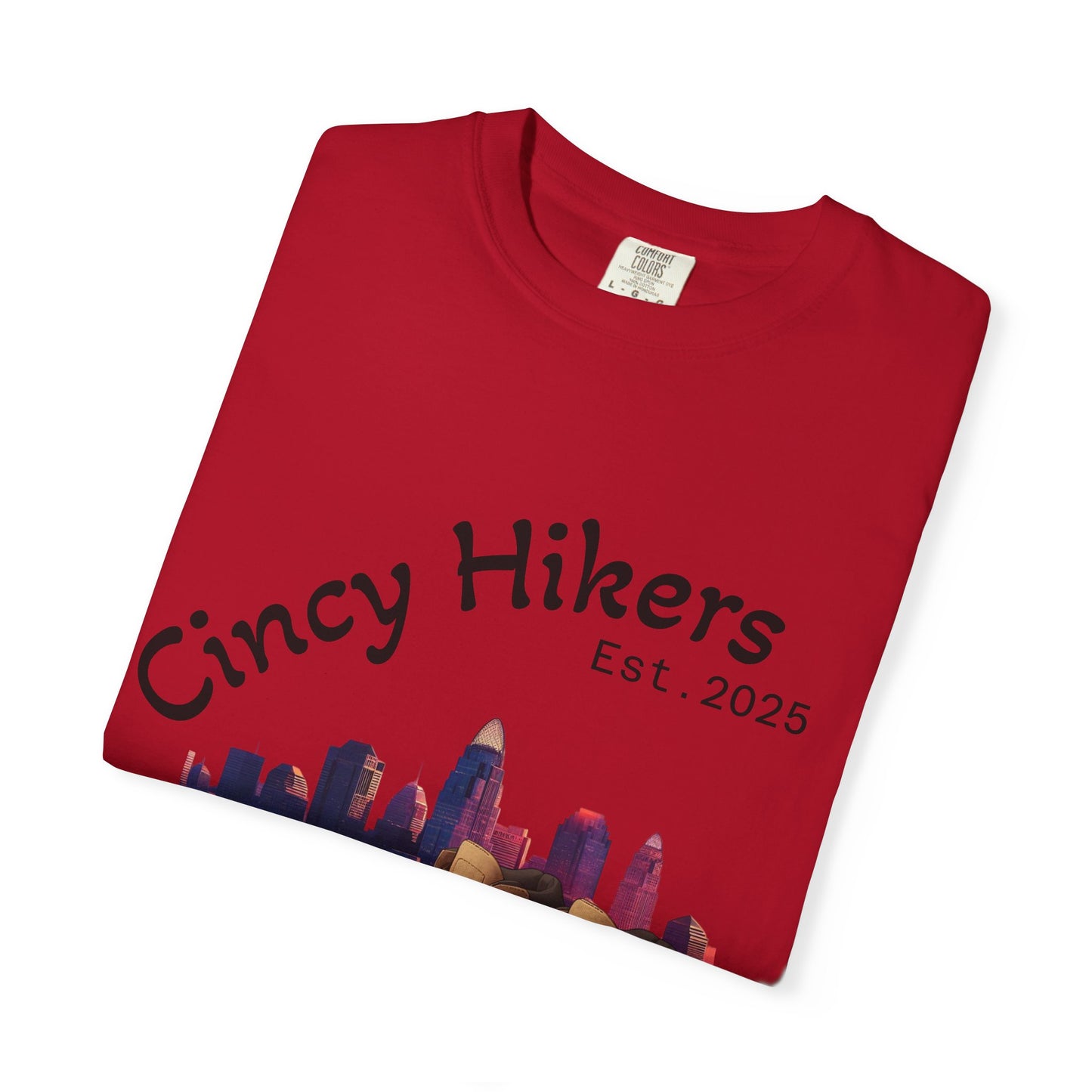 Cincy Hikers T-Shirt - Kicking Rocks Est. 2025 | Unisex Garment-Dyed Tee for Outdoor Enthusiasts