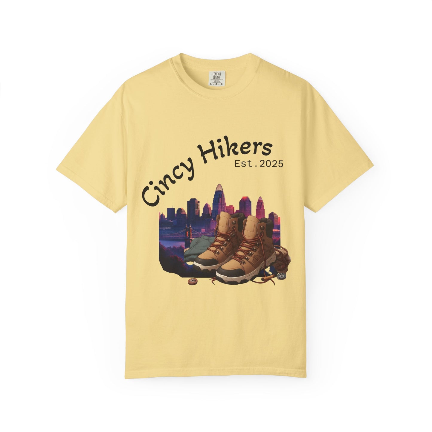 Cincy Hikers T-Shirt - Kicking Rocks Est. 2025 | Unisex Garment-Dyed Tee for Outdoor Enthusiasts