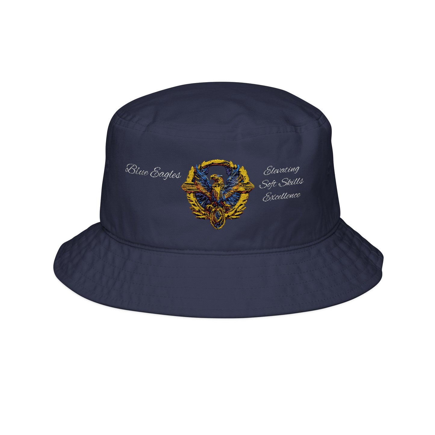 Blue Eagle Embroidered Bucket Hat with Motivational Quotes, Stylish Hat, Summer Accessory, Gift for Him/Her, Outdoor Bucket Hat