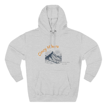 Cincy Hikers Fleece Hoodie, Cozy Mountain Apparel for Outdoor Lovers, Perfect Gift for Hikers, Camping, or Adventurers