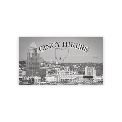 Cincy Hikers Business Cards – Cincinnati Skyline Black & White Networking Cards
