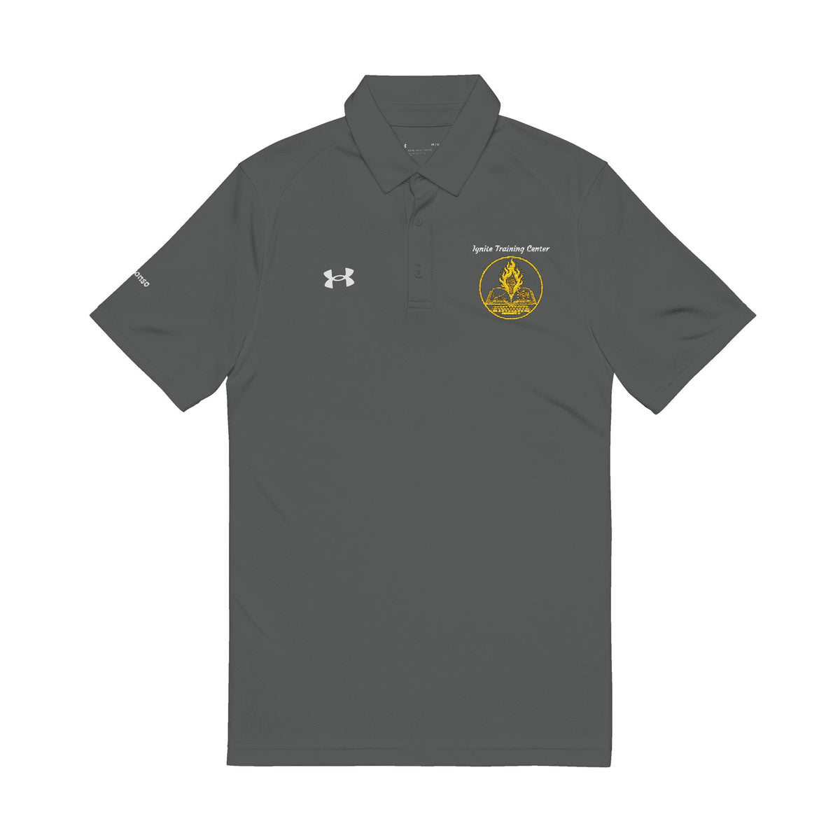 Embroidered Nautical Compass Polo — Men's Performance Golf Shirt