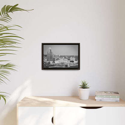 Cincy in the Fall Wall Art — Black & White Cityscape Print