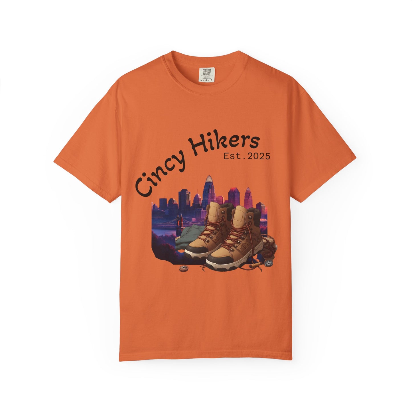 Cincy Hikers T-Shirt - Kicking Rocks Est. 2025 | Unisex Garment-Dyed Tee for Outdoor Enthusiasts