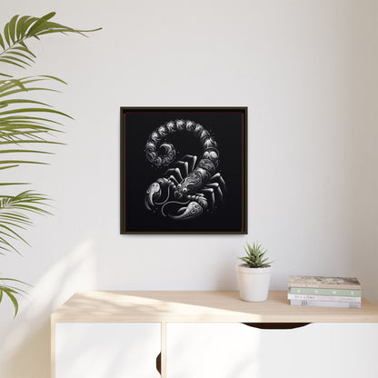 Scorpion Art Canvas Print | Multi-Color Framed Wall Decor