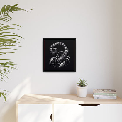 Scorpion Art Canvas Print | Multi-Color Framed Wall Decor