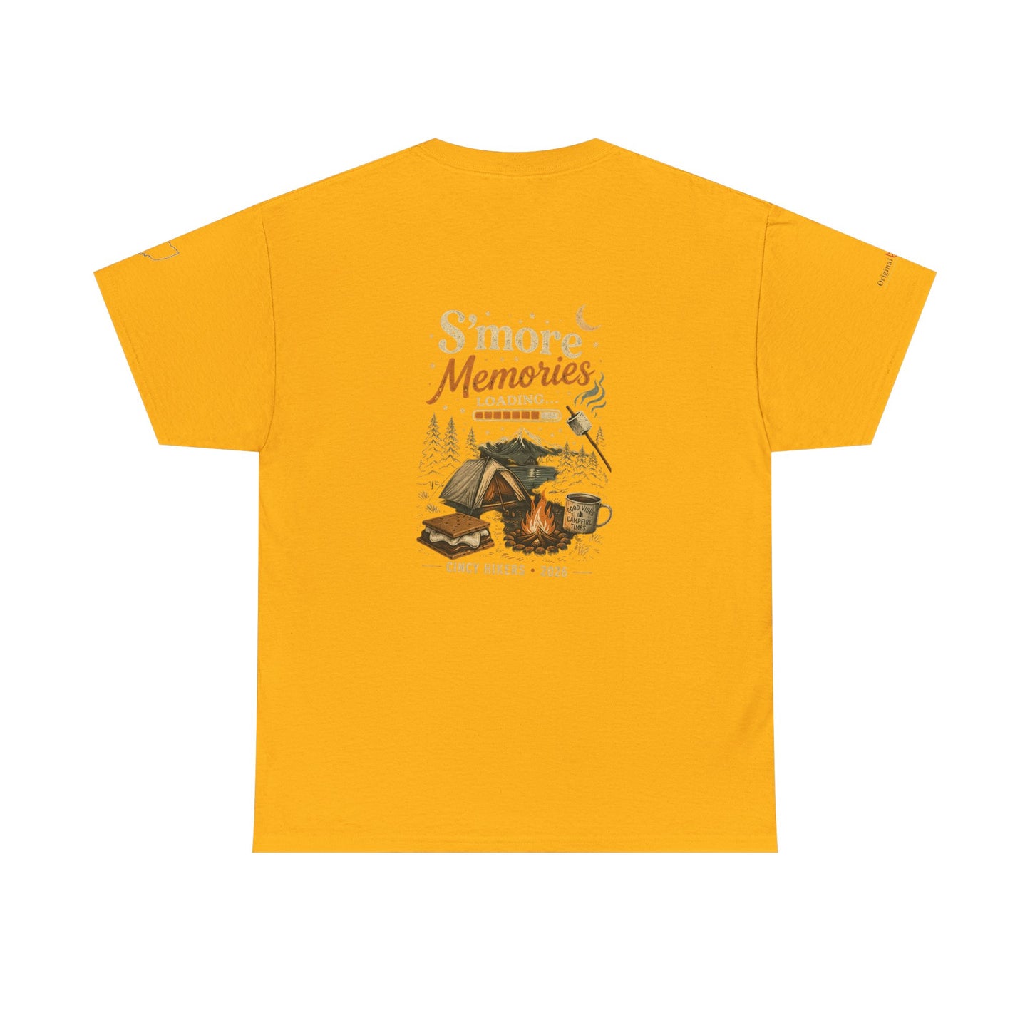S'more Memories Camping T-Shirt – Retro Campfire Tent Graphic Tee
