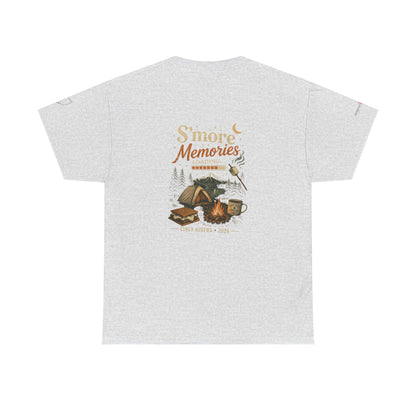 S'more Memories Camping T-Shirt – Retro Campfire Tent Graphic Tee