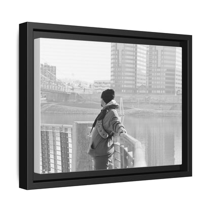 Queen City Hiker Matte Canvas Print — Framed Multi-Color Wall Art