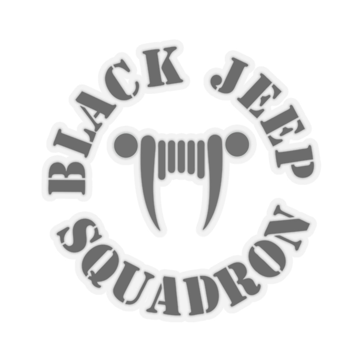 Black Jeep Squadron Kiss-Cut Stickers