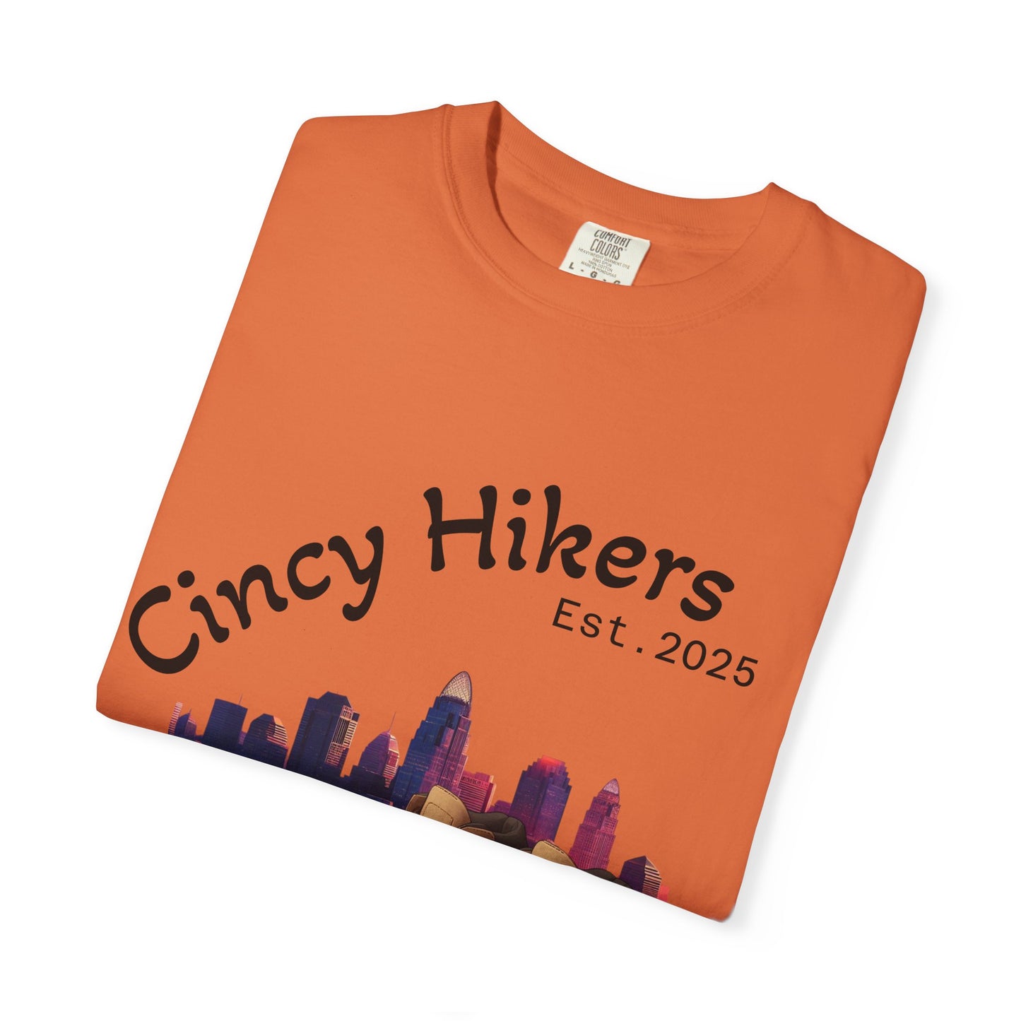 Cincy Hikers T-Shirt - Kicking Rocks Est. 2025 | Unisex Garment-Dyed Tee for Outdoor Enthusiasts