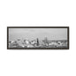 Framed Matte Canvas Chilly Skyline Cincy Print — Black & White Urban Wall Art