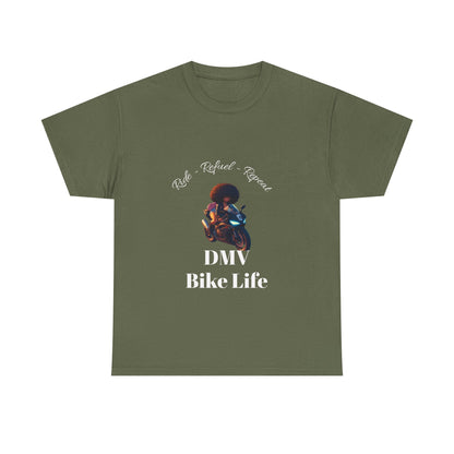 DMV Bike Life Graphic Tee, Unisex Cotton T-Shirt, Motorcycle Enthusiast Gift, Casual Ride Apparel, Biker Community Shirt