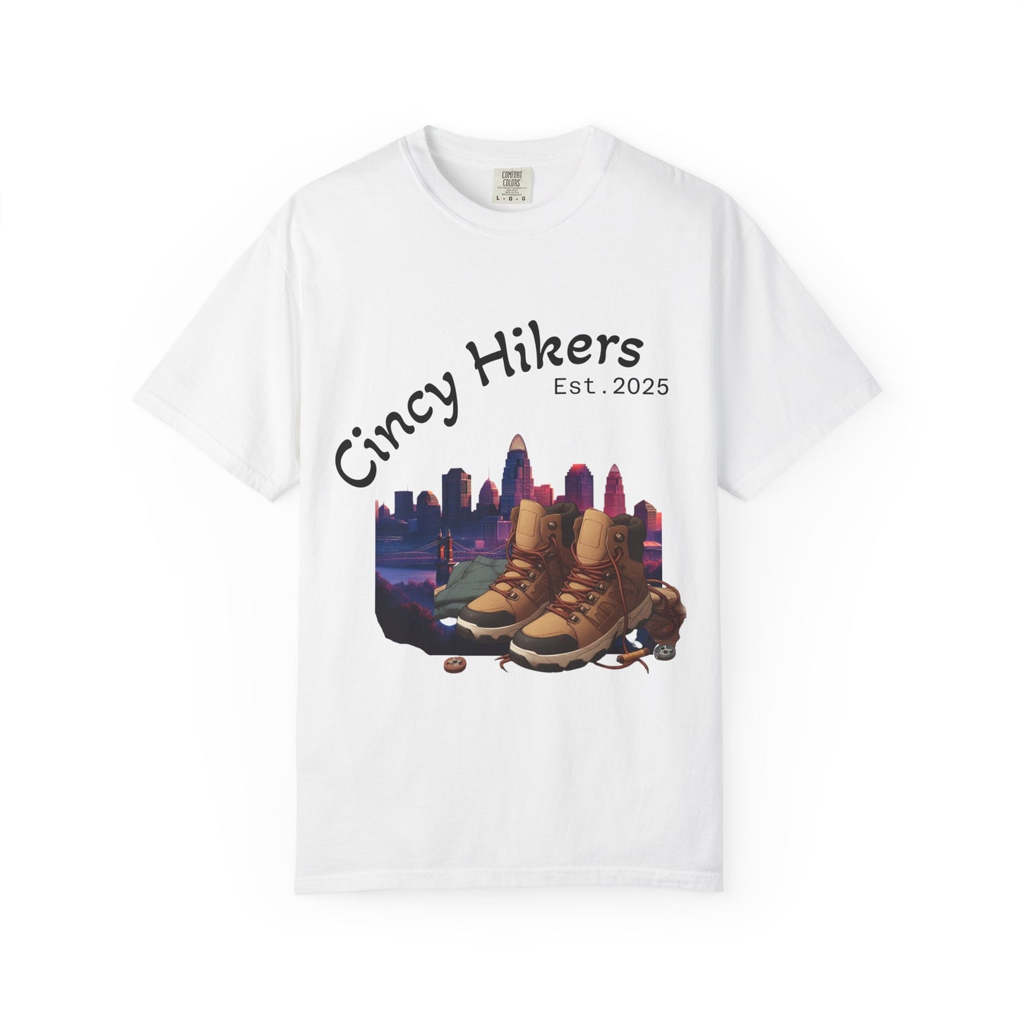 Cincy Hikers T-Shirt - Kicking Rocks Est. 2025 | Unisex Garment-Dyed Tee for Outdoor Enthusiasts
