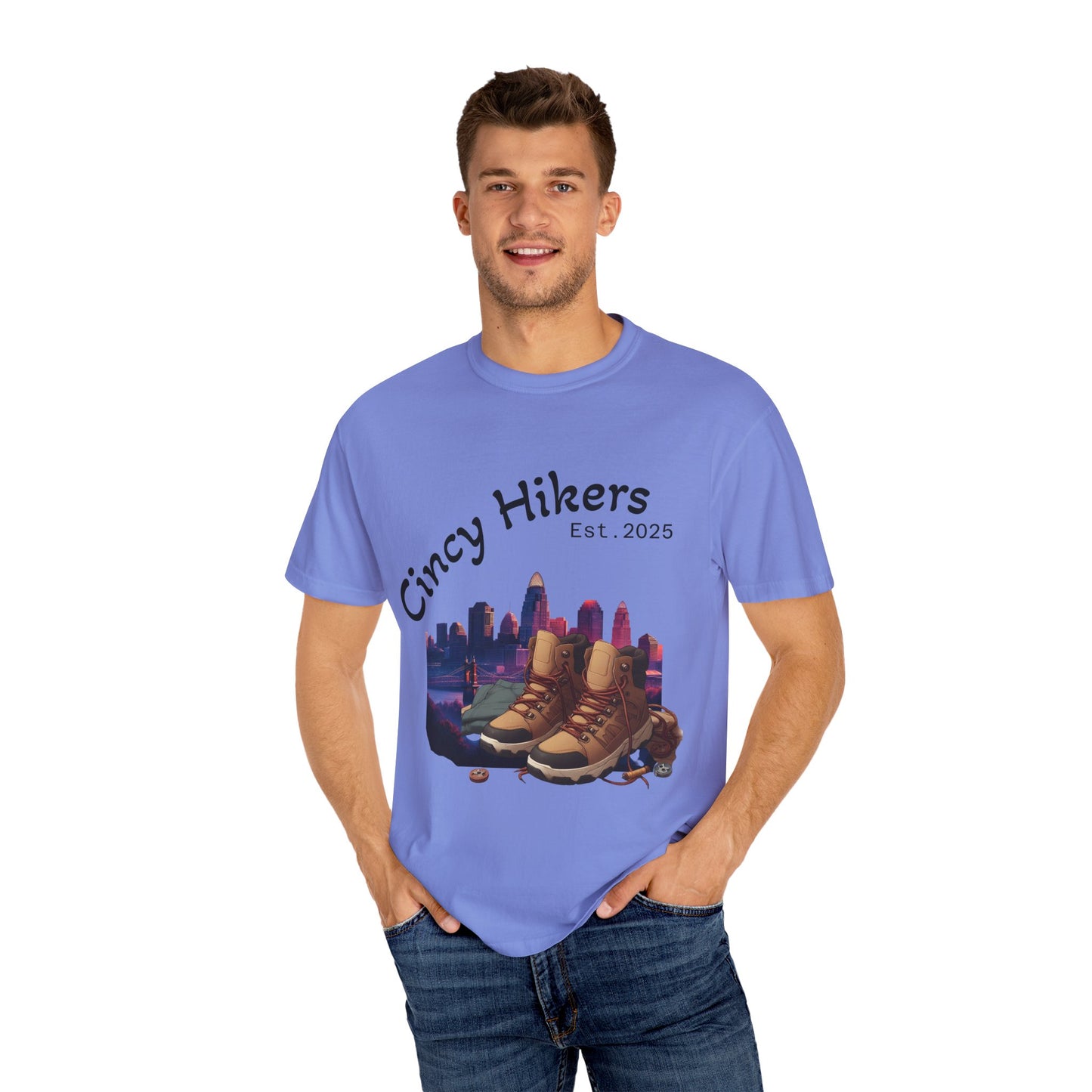 Cincy Hikers T-Shirt - Kicking Rocks Est. 2025 | Unisex Garment-Dyed Tee for Outdoor Enthusiasts
