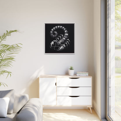Scorpion Art Canvas Print | Multi-Color Framed Wall Decor