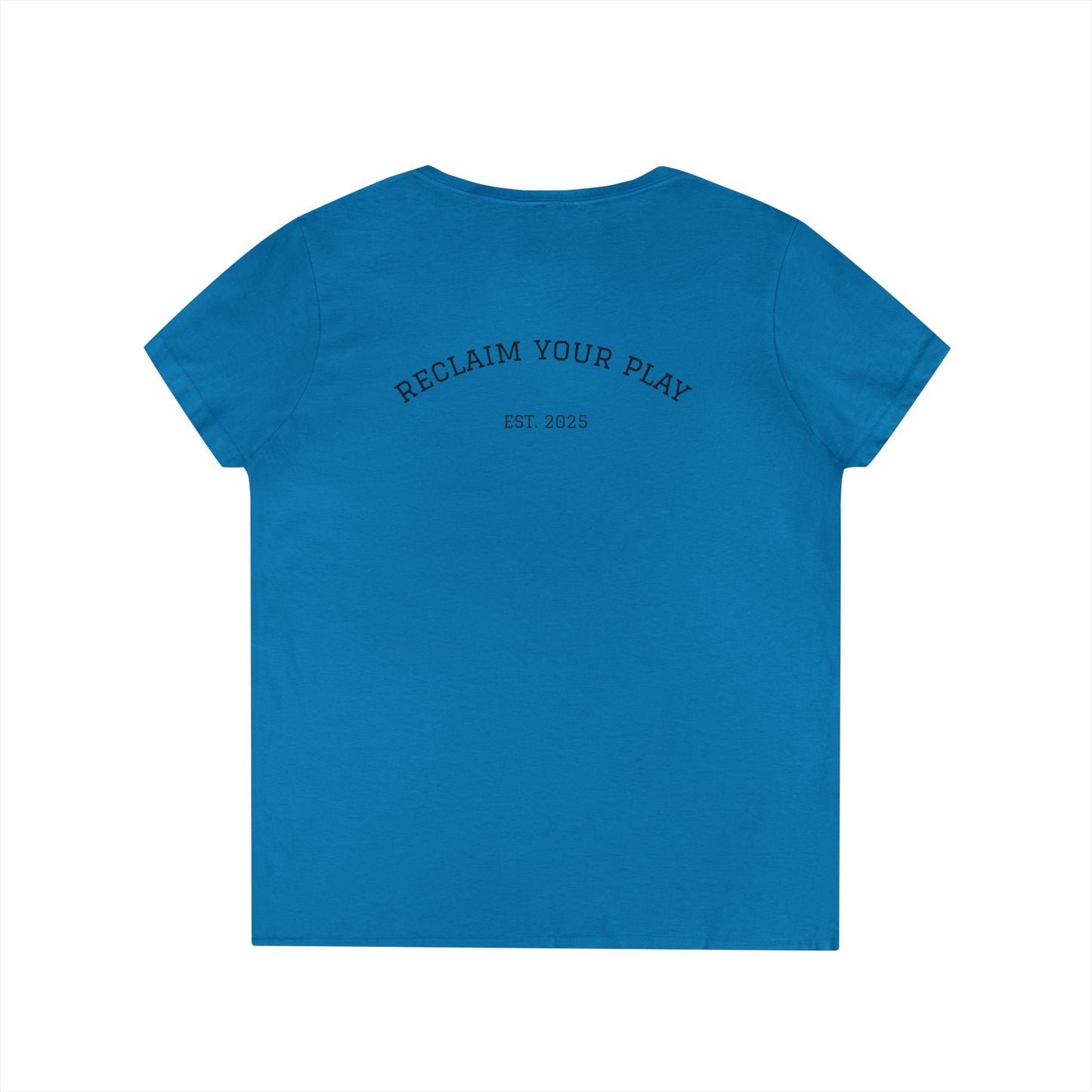 The Recess Reboot V-Neck Tee — "Reclaim Your Play" Women's T‑Shirt