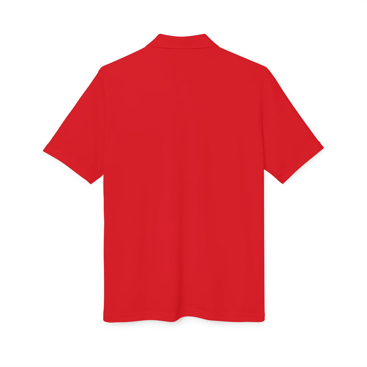 White Performance Polo Shirt with Embroidered Golf Emblem