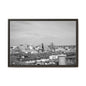 Framed Matte Canvas Chilly Skyline Cincy Print — Black & White Urban Wall Art