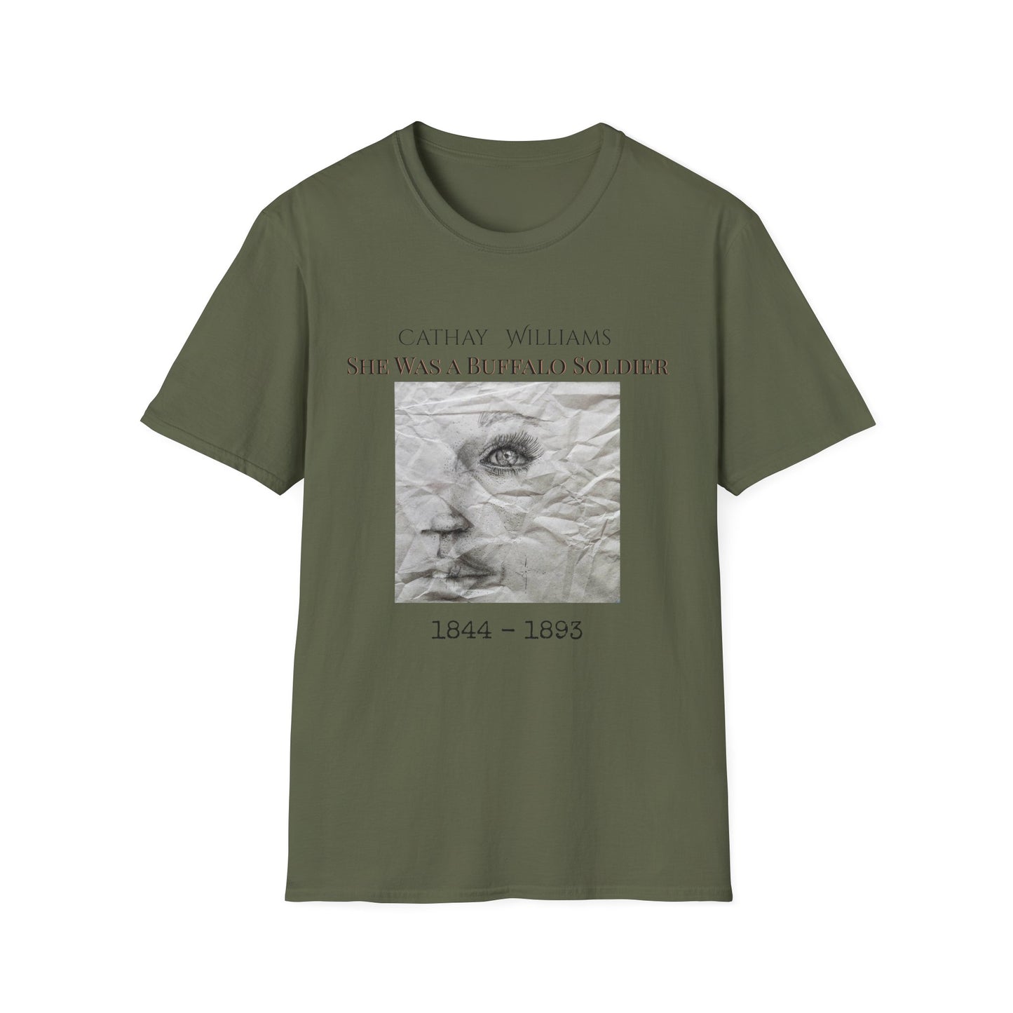 T‑Shirt — Vintage Portrait 'Cathay Williams: She Was A Buffalo Soldier 1844–1895'