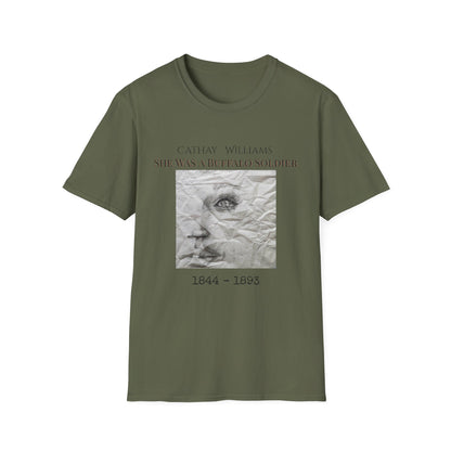 T‑Shirt — Vintage Portrait 'Cathay Williams: She Was A Buffalo Soldier 1844–1895'
