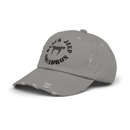 Black Jeep Squadron Unisex Distressed Cap