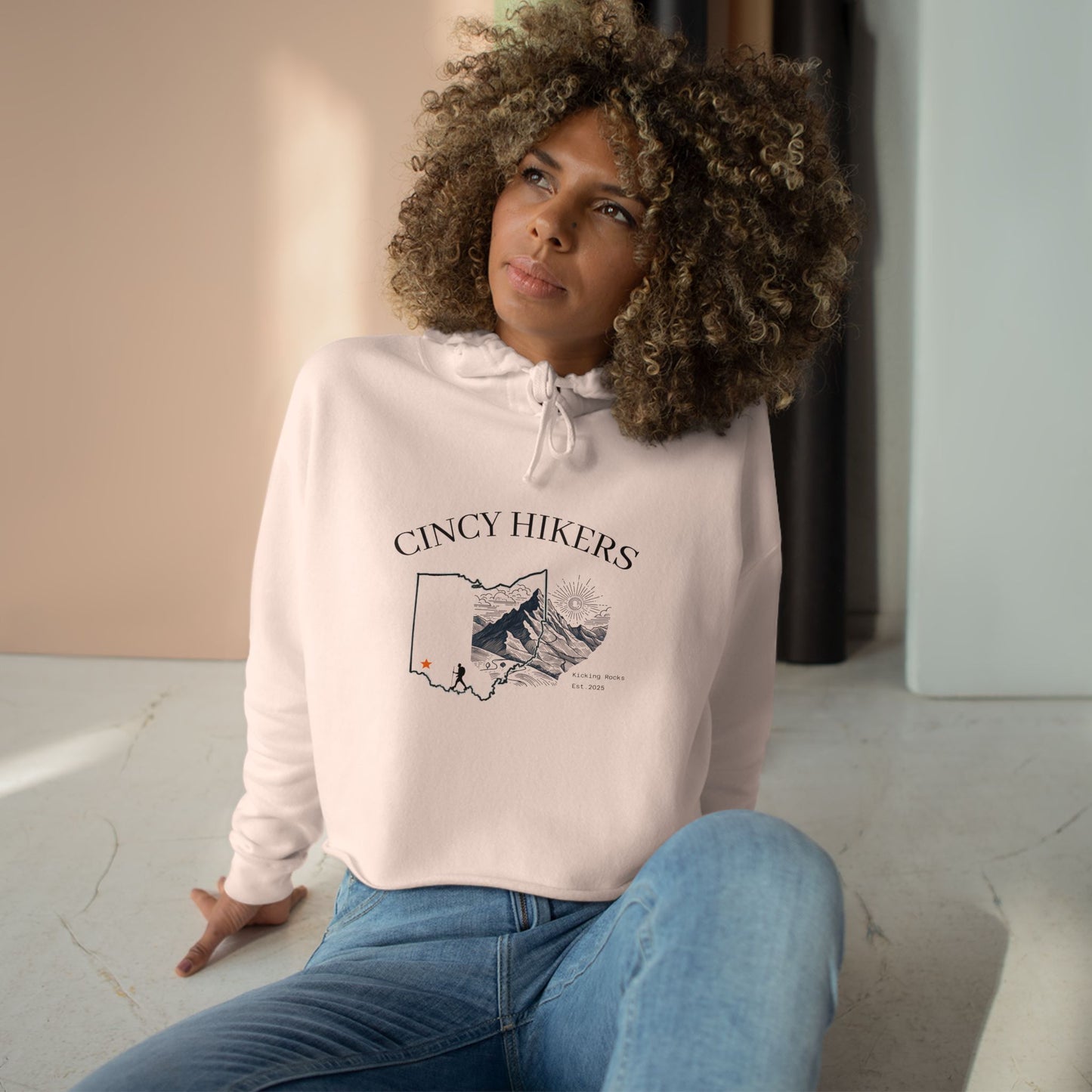 Cincy Hikers Cropped Hoodie — Women’s Casual Hiking Pullover