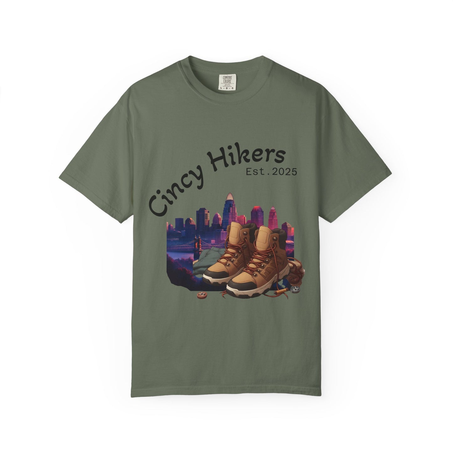 Cincy Hikers T-Shirt - Kicking Rocks Est. 2025 | Unisex Garment-Dyed Tee for Outdoor Enthusiasts