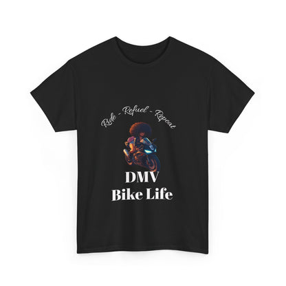 DMV Bike Life Graphic Tee, Unisex Cotton T-Shirt, Motorcycle Enthusiast Gift, Casual Ride Apparel, Biker Community Shirt