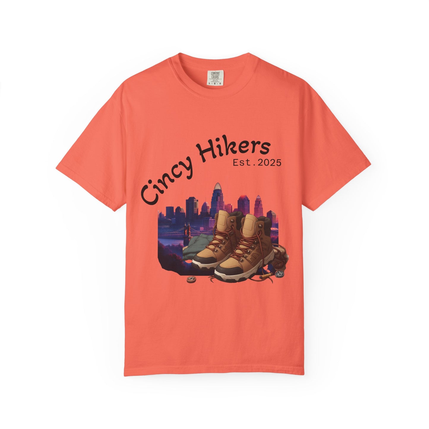 Cincy Hikers T-Shirt - Kicking Rocks Est. 2025 | Unisex Garment-Dyed Tee for Outdoor Enthusiasts