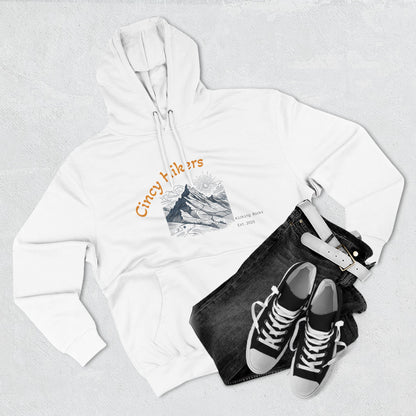 Cincy Hikers Fleece Hoodie, Cozy Mountain Apparel for Outdoor Lovers, Perfect Gift for Hikers, Camping, or Adventurers