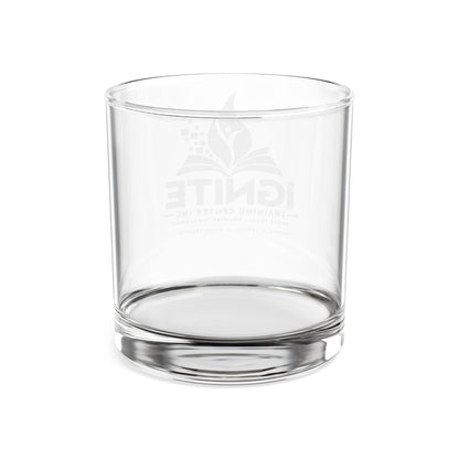 Engraved 10.5 oz Whiskey Glass — Ignite Logo Crystal Rocks Glass, Personalized Bar Gift