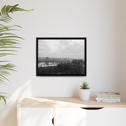 Queen City Bridges Winter Matte Canvas (Framed)