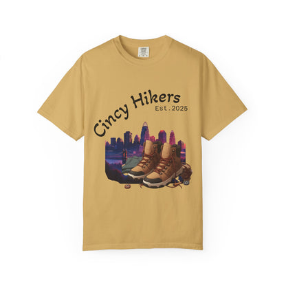 Cincy Hikers T-Shirt - Kicking Rocks Est. 2025 | Unisex Garment-Dyed Tee for Outdoor Enthusiasts