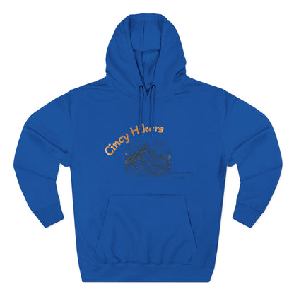 Cincy Hikers Fleece Hoodie, Cozy Mountain Apparel for Outdoor Lovers, Perfect Gift for Hikers, Camping, or Adventurers