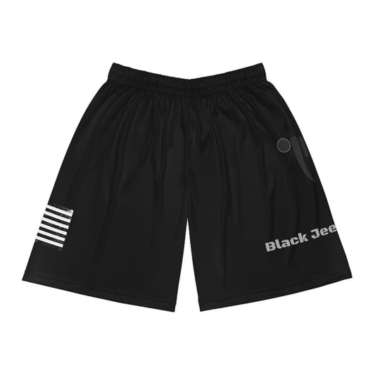 Black Jeep Squadron Basketball Shorts (AOP)